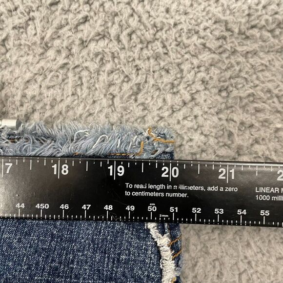 Route 66 Jeans Women 20 Blue Dark Wash Frayed Cropped Denim - Picture 6 of 10